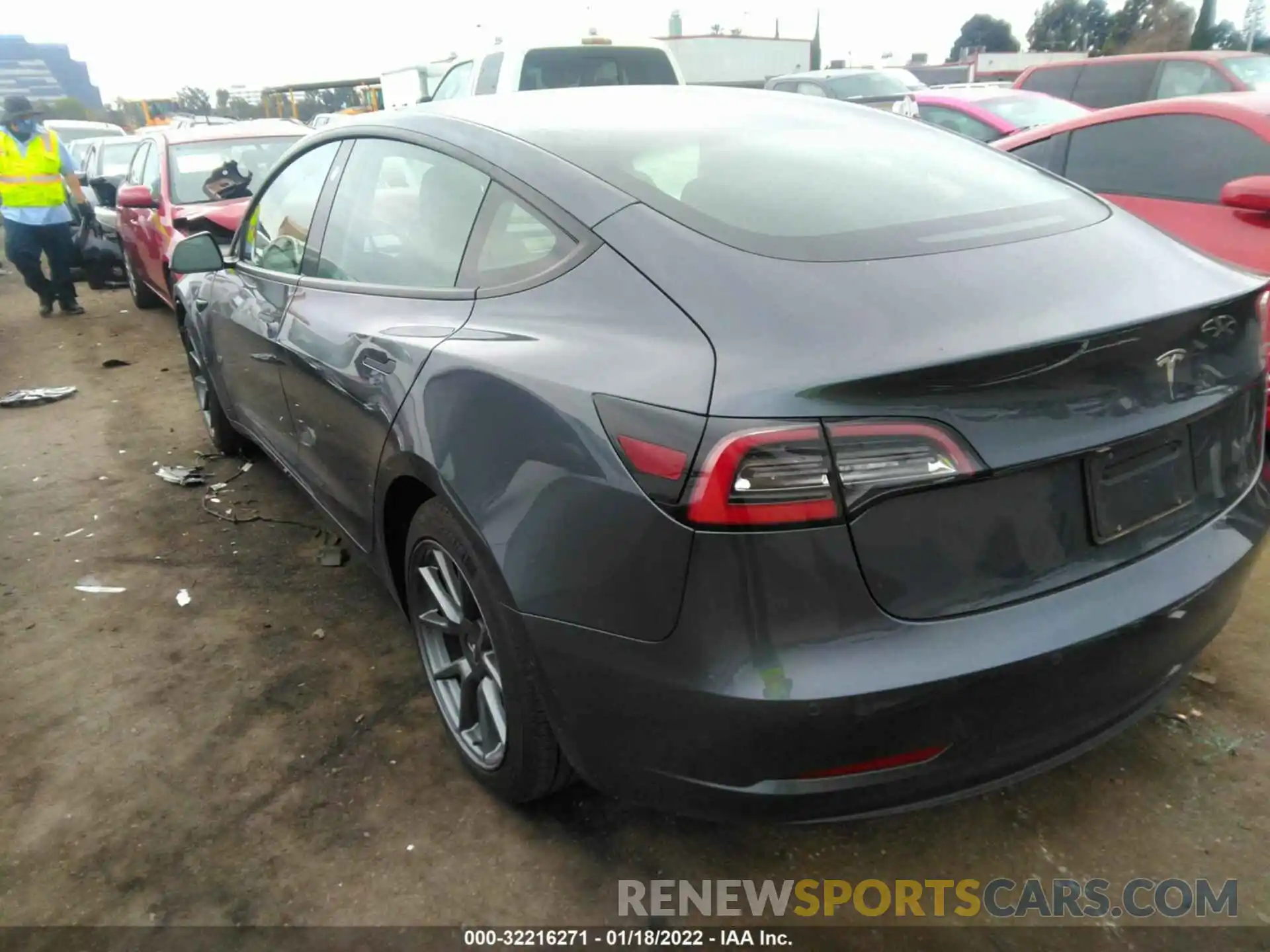 3 Photograph of a damaged car 5YJ3E1EA7MF866940 TESLA MODEL 3 2021