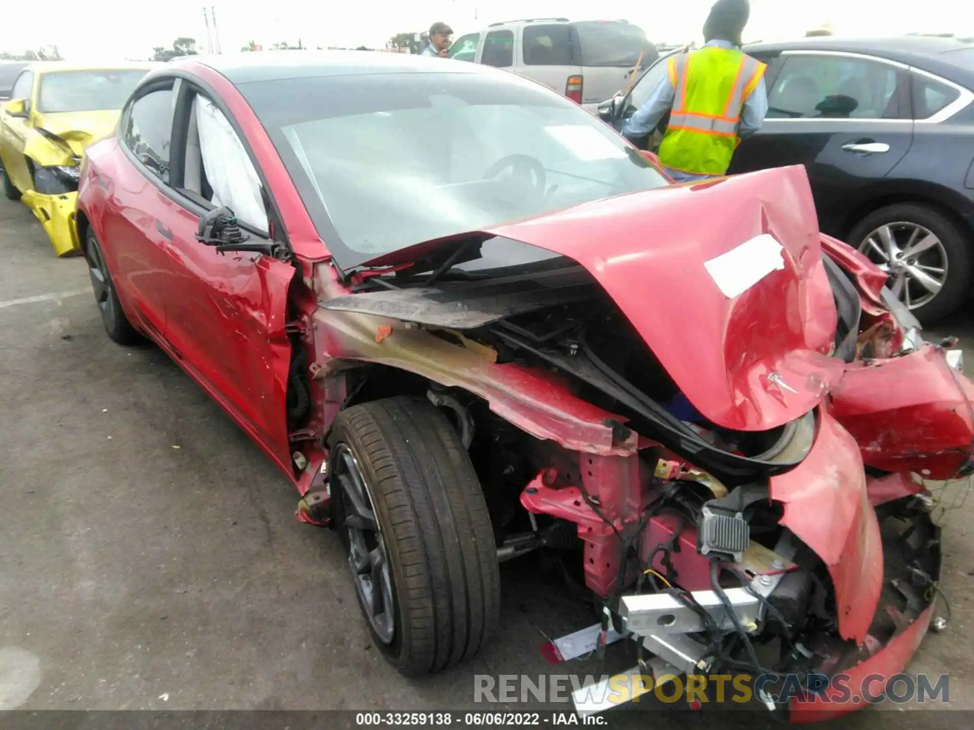 1 Photograph of a damaged car 5YJ3E1EA7MF873029 TESLA MODEL 3 2021