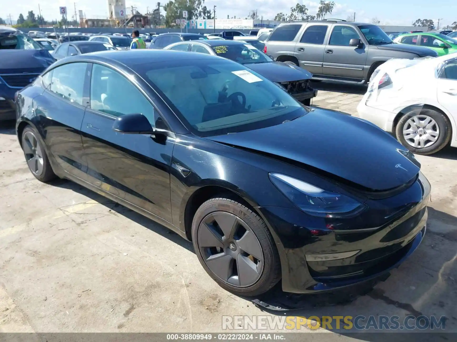 1 Photograph of a damaged car 5YJ3E1EA7MF915988 TESLA MODEL 3 2021