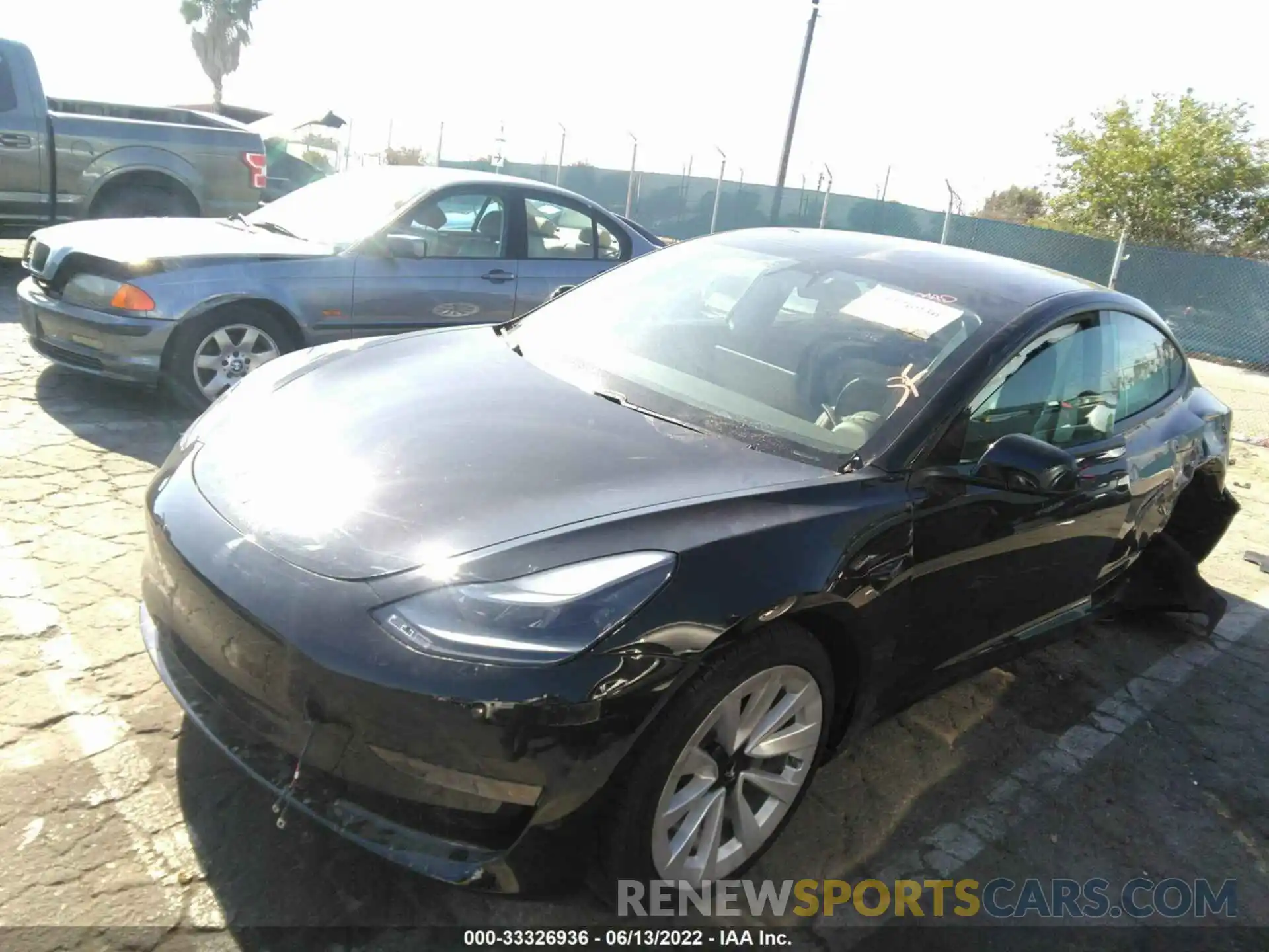 2 Photograph of a damaged car 5YJ3E1EA7MF922049 TESLA MODEL 3 2021