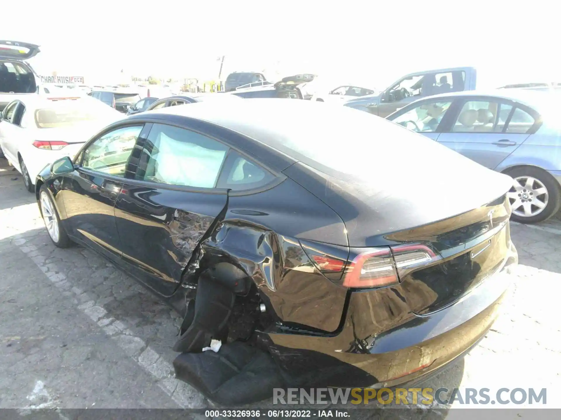 3 Photograph of a damaged car 5YJ3E1EA7MF922049 TESLA MODEL 3 2021