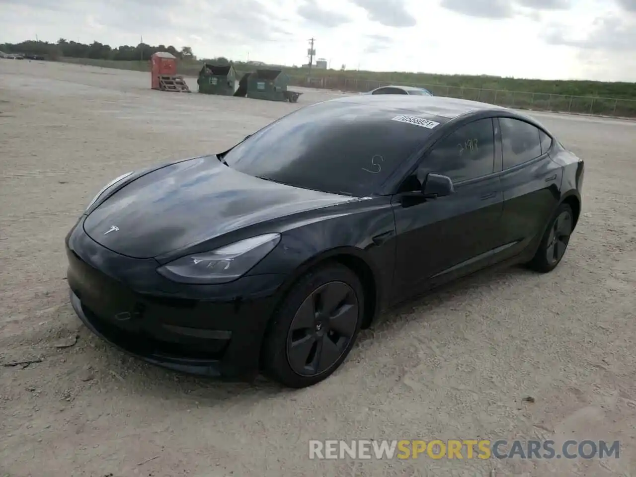 2 Photograph of a damaged car 5YJ3E1EA7MF922262 TESLA MODEL 3 2021