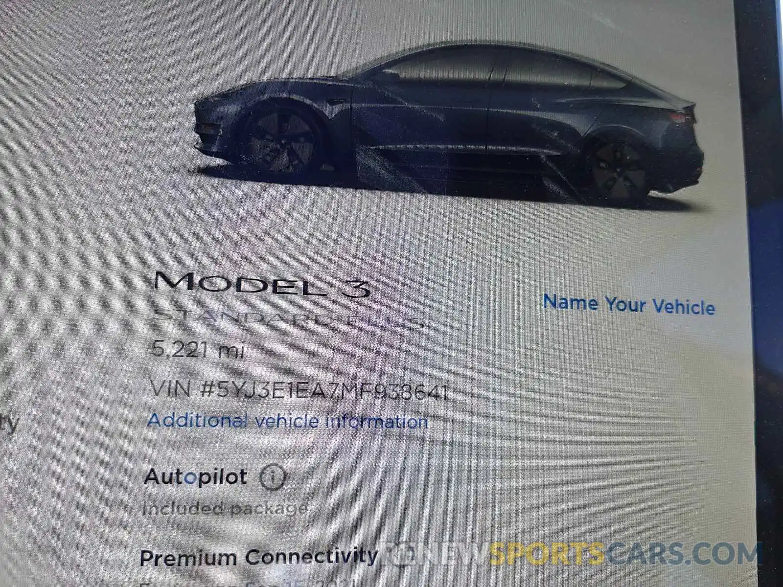 8 Фотография поврежденного автомобиля 5YJ3E1EA7MF938641 TESLA MODEL 3 2021