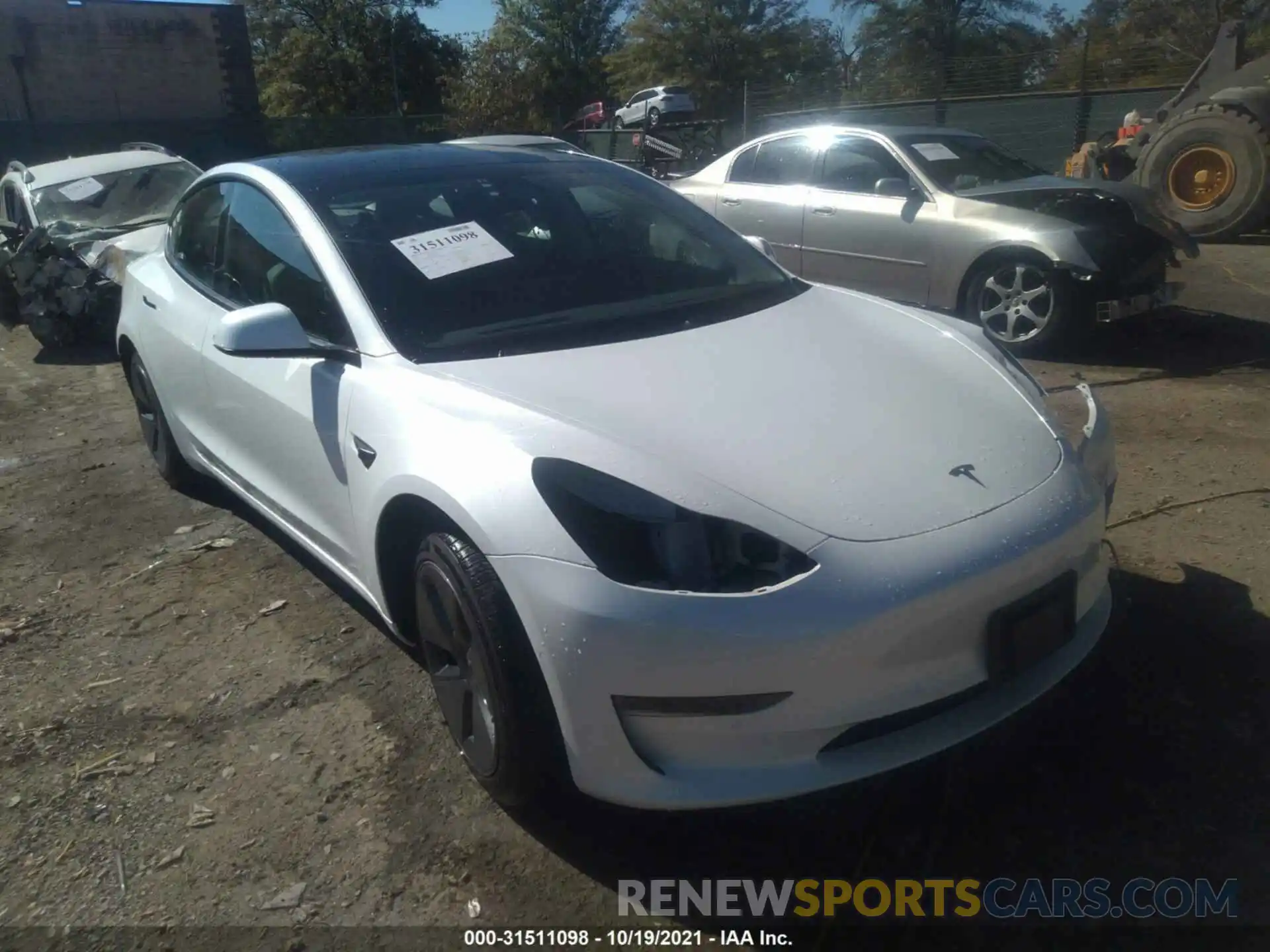 1 Photograph of a damaged car 5YJ3E1EA7MF961269 TESLA MODEL 3 2021