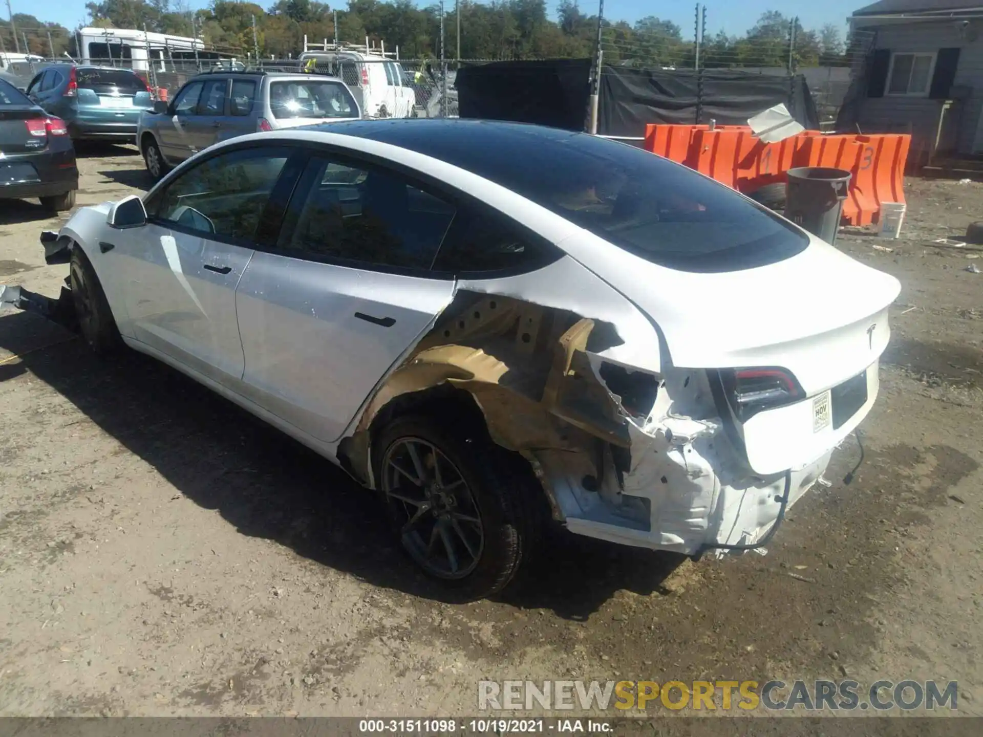 3 Photograph of a damaged car 5YJ3E1EA7MF961269 TESLA MODEL 3 2021