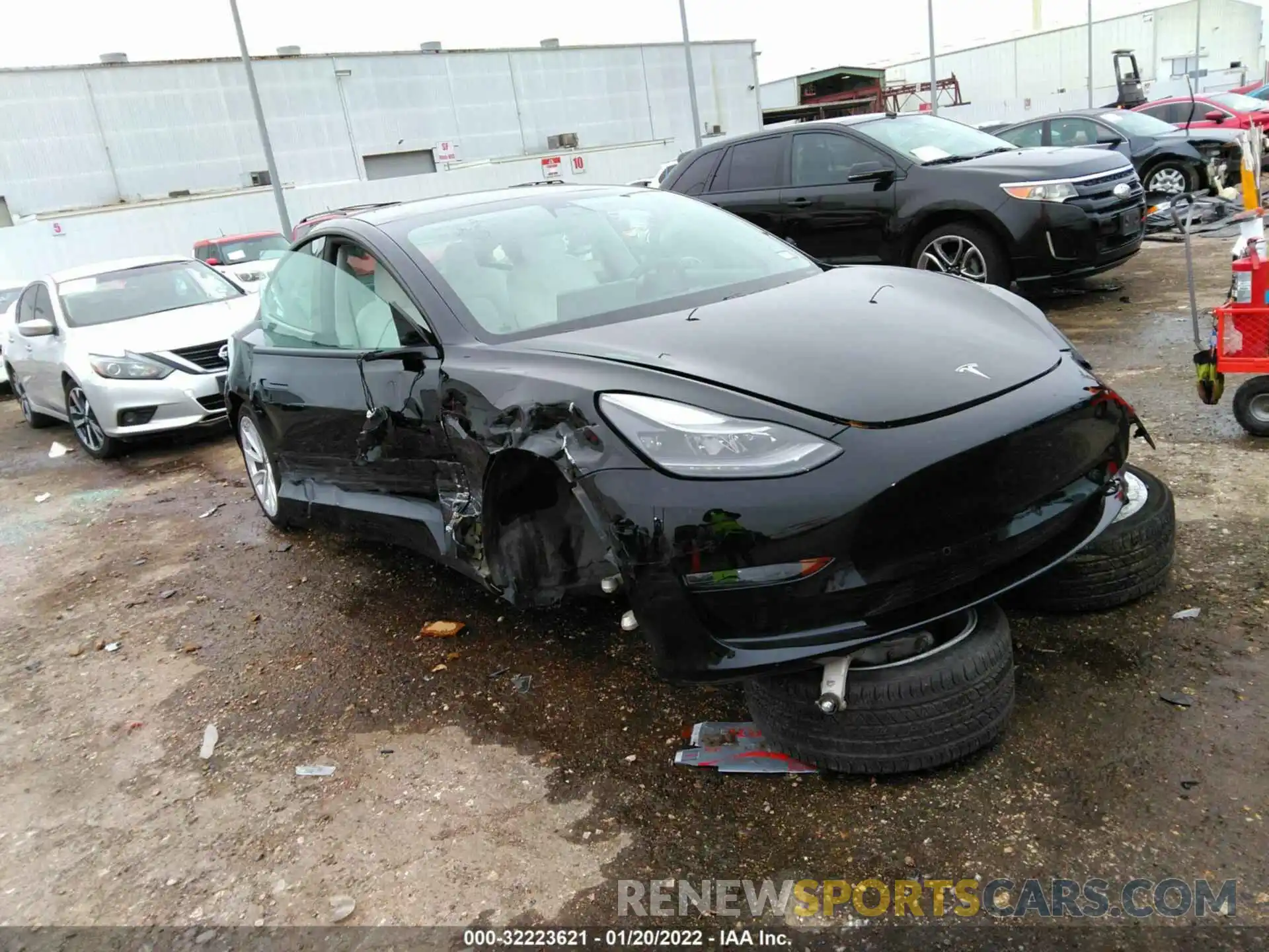 1 Photograph of a damaged car 5YJ3E1EA7MF964723 TESLA MODEL 3 2021