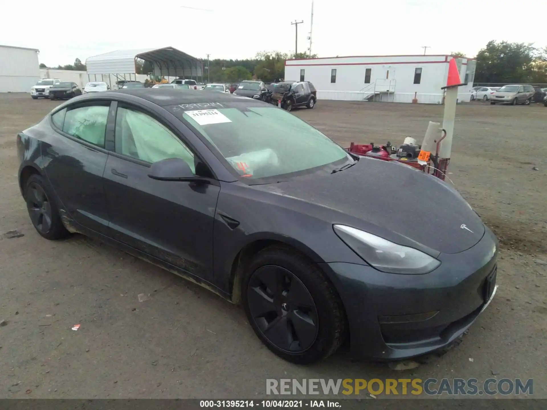 1 Photograph of a damaged car 5YJ3E1EA7MF974040 TESLA MODEL 3 2021