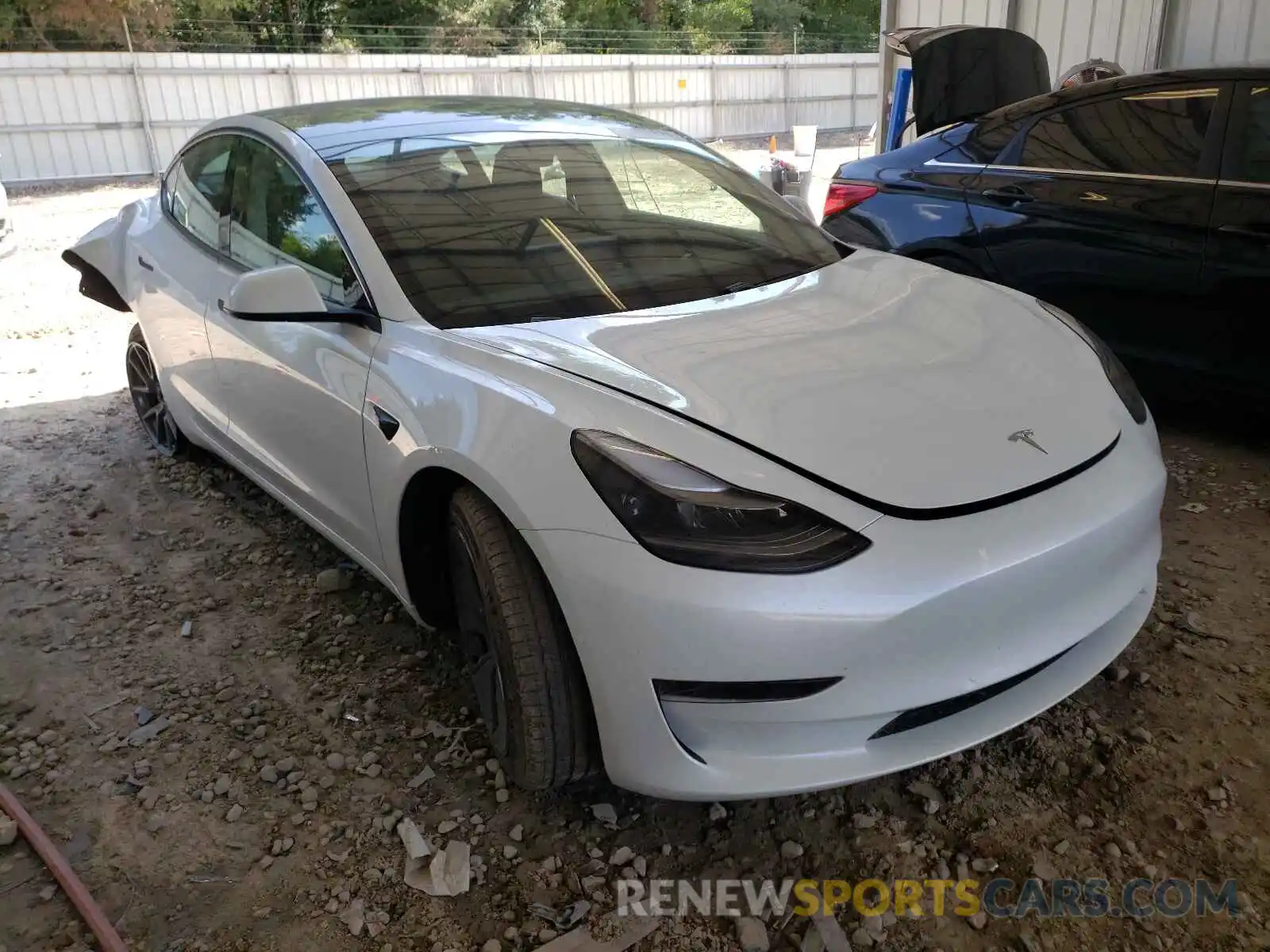 1 Photograph of a damaged car 5YJ3E1EA7MF981795 TESLA MODEL 3 2021