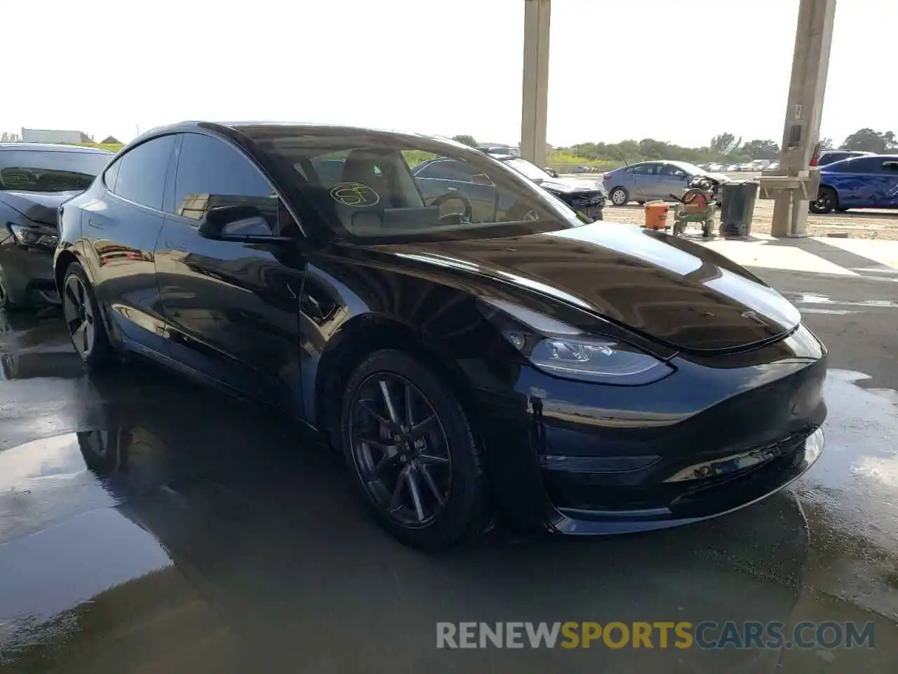 1 Photograph of a damaged car 5YJ3E1EA7MF986091 TESLA MODEL 3 2021