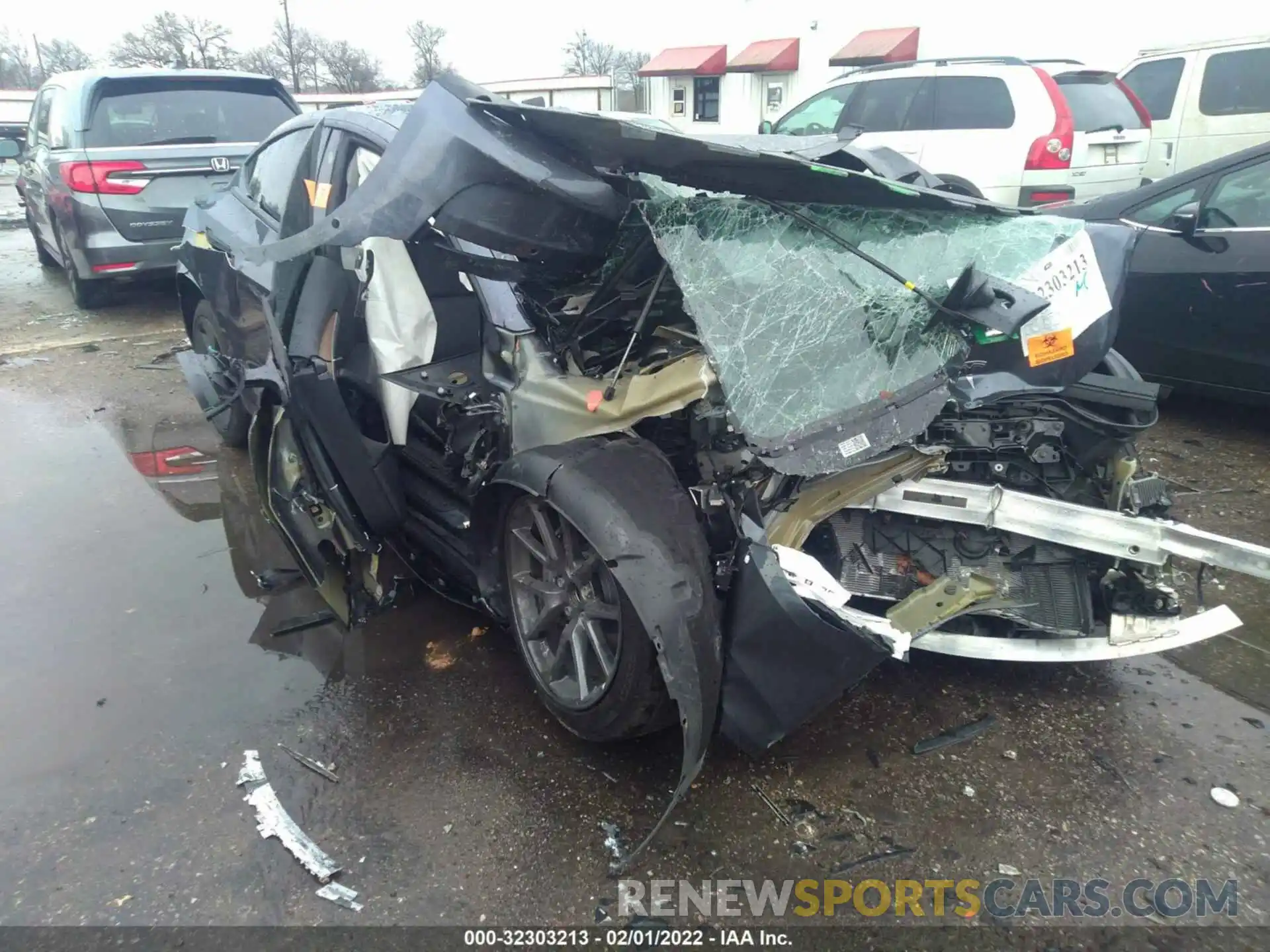 1 Photograph of a damaged car 5YJ3E1EA7MF986172 TESLA MODEL 3 2021