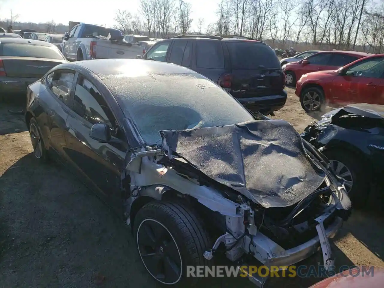 1 Photograph of a damaged car 5YJ3E1EA7MF986401 TESLA MODEL 3 2021