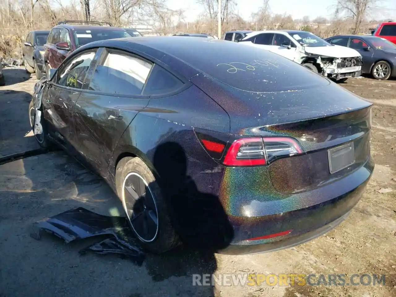 3 Photograph of a damaged car 5YJ3E1EA7MF986401 TESLA MODEL 3 2021