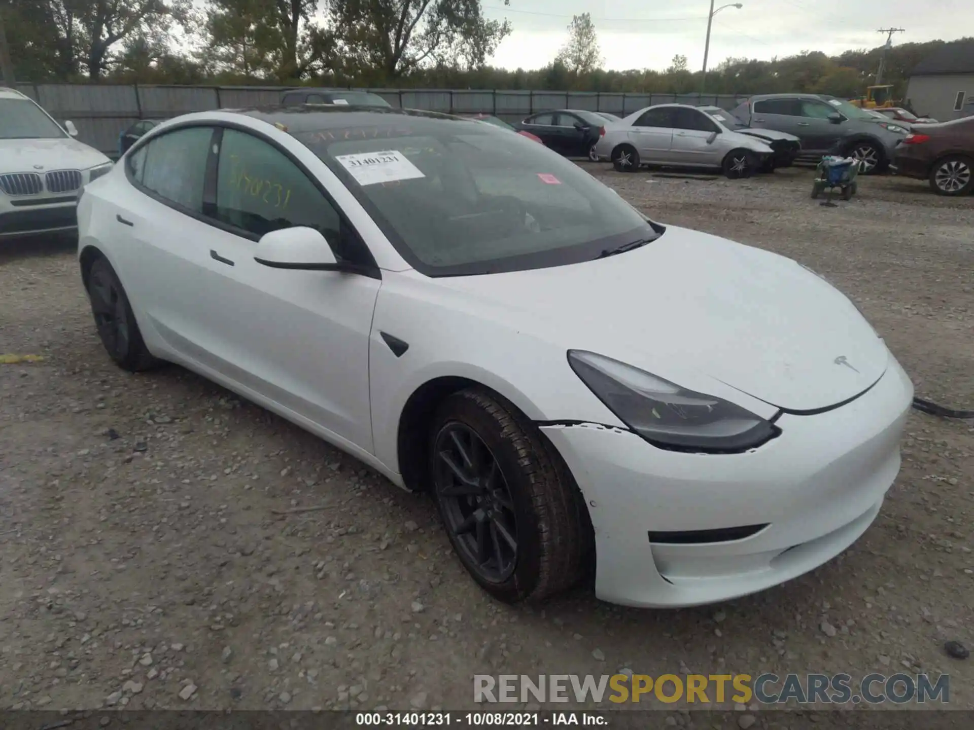 1 Photograph of a damaged car 5YJ3E1EA7MF989105 TESLA MODEL 3 2021