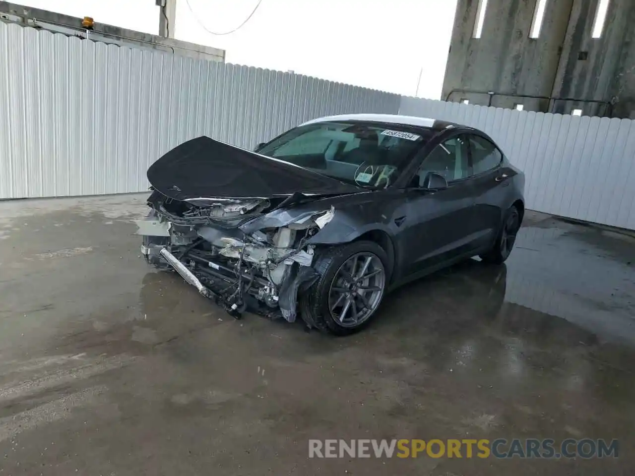 1 Photograph of a damaged car 5YJ3E1EA7MF992036 TESLA MODEL 3 2021