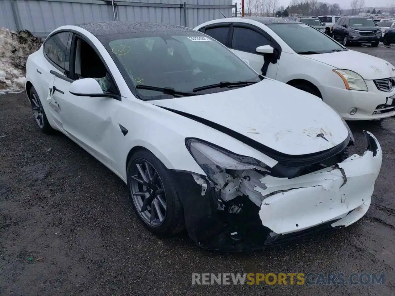 1 Photograph of a damaged car 5YJ3E1EA7MF994580 TESLA MODEL 3 2021