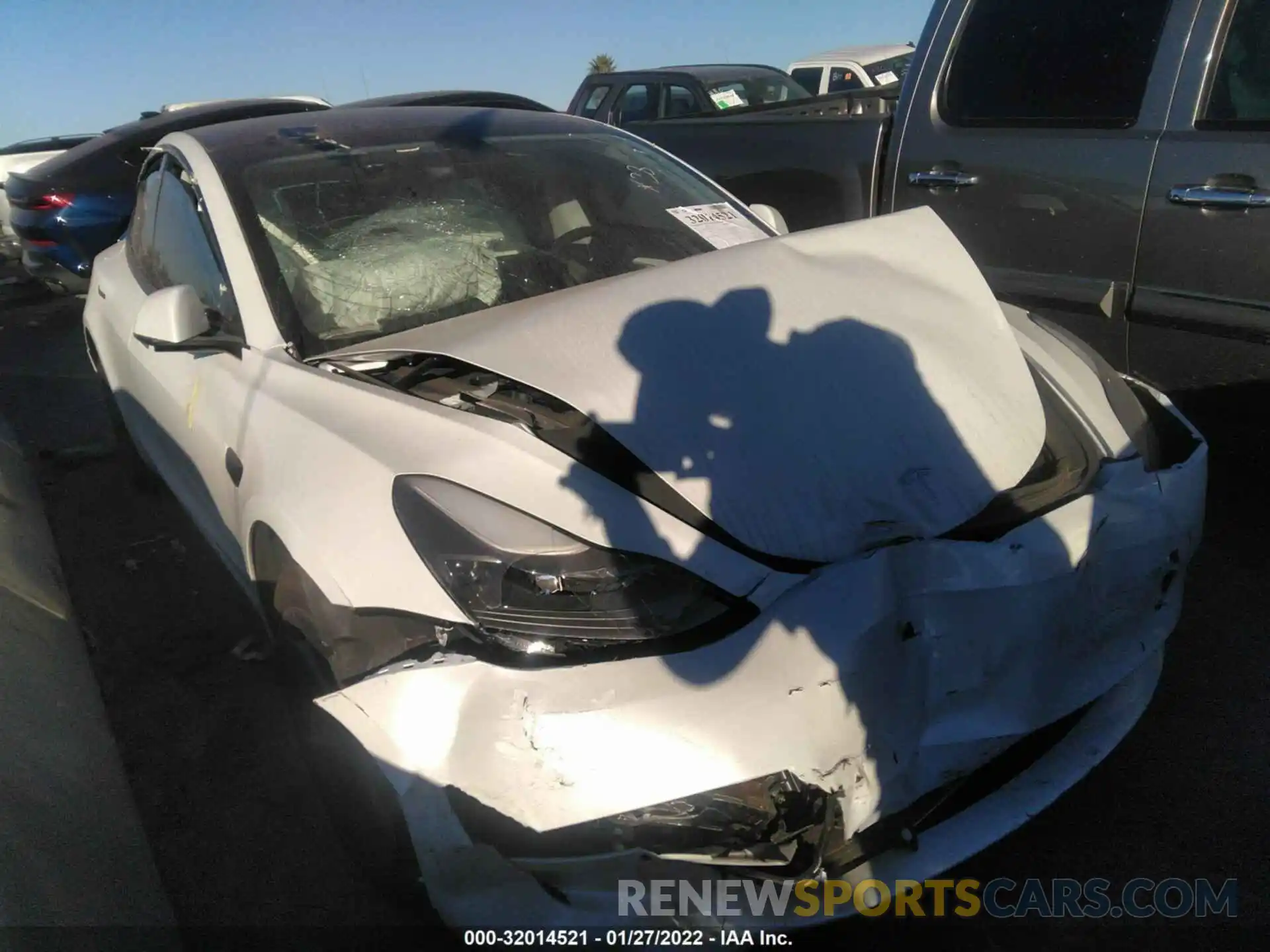 1 Photograph of a damaged car 5YJ3E1EA8MF000700 TESLA MODEL 3 2021