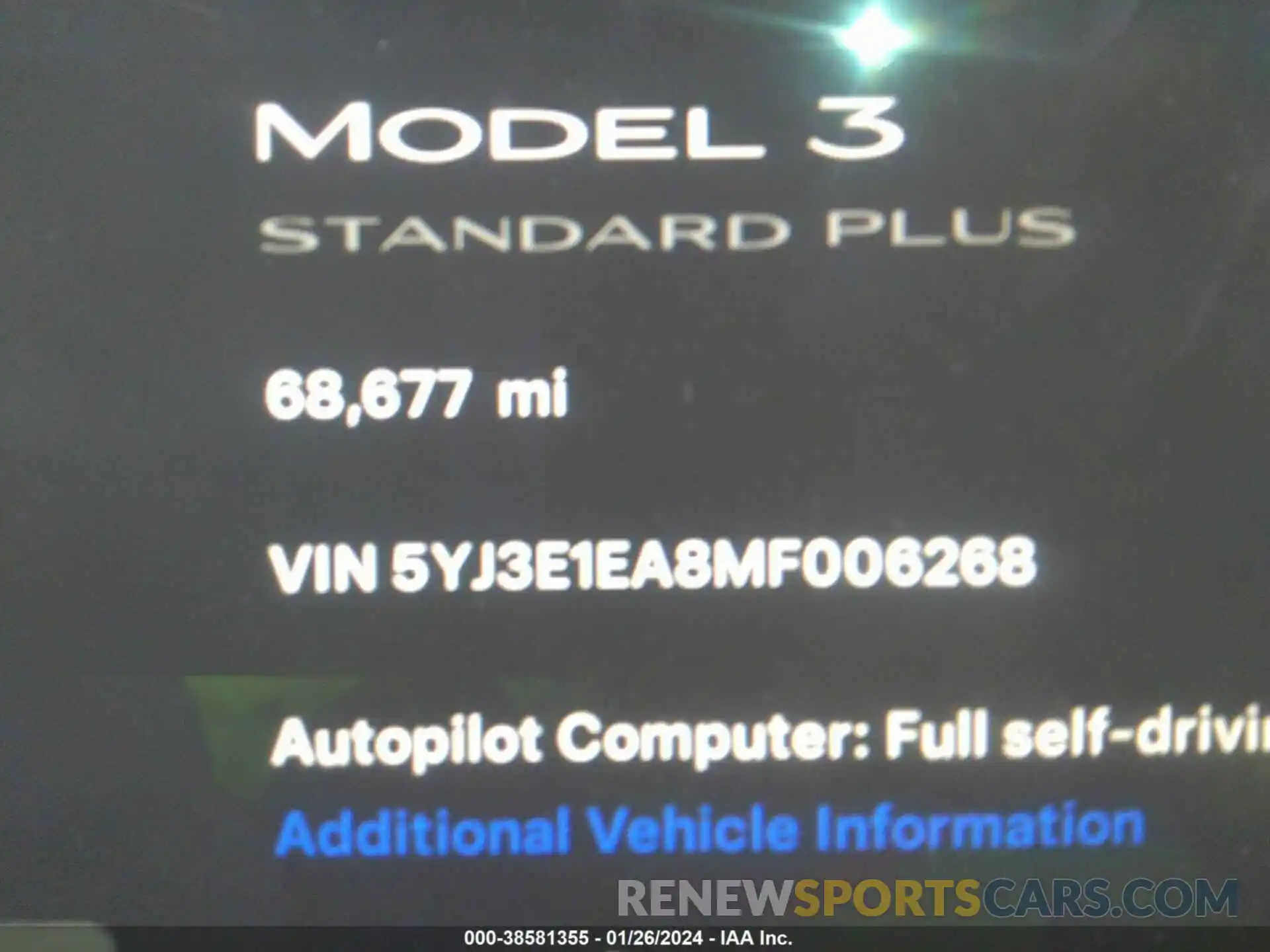 15 Photograph of a damaged car 5YJ3E1EA8MF006268 TESLA MODEL 3 2021