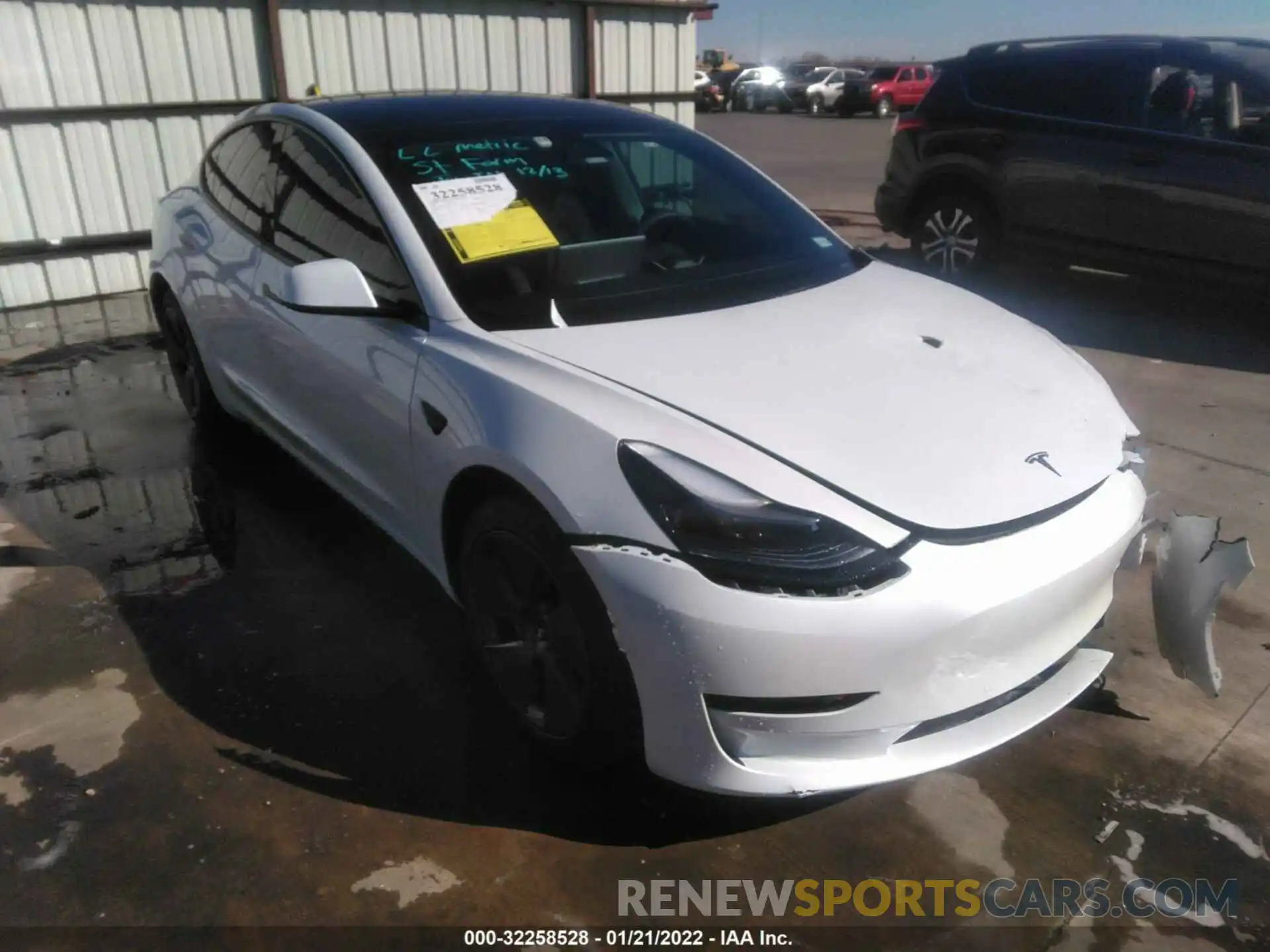 1 Photograph of a damaged car 5YJ3E1EA8MF017545 TESLA MODEL 3 2021