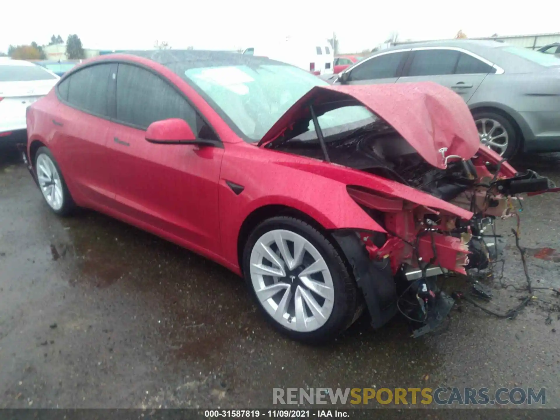 1 Photograph of a damaged car 5YJ3E1EA8MF021000 TESLA MODEL 3 2021