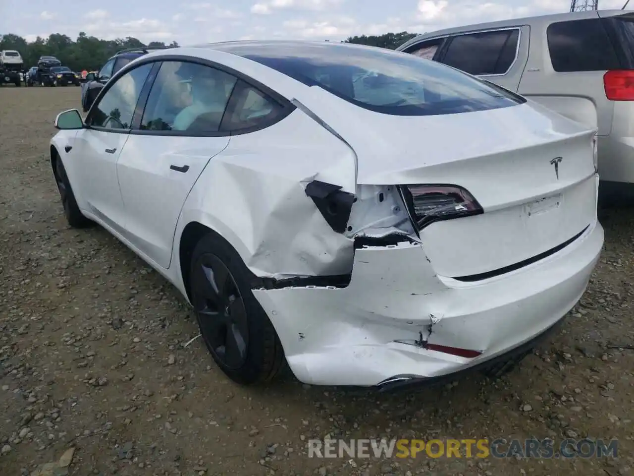 3 Photograph of a damaged car 5YJ3E1EA8MF025371 TESLA MODEL 3 2021