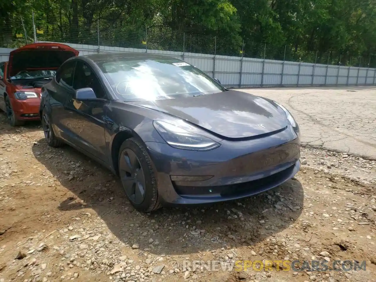 1 Фотография поврежденного автомобиля 5YJ3E1EA8MF045362 TESLA MODEL 3 2021