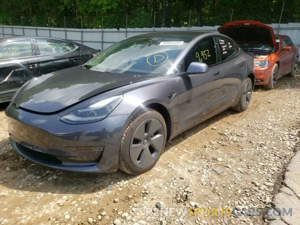 2 Фотография поврежденного автомобиля 5YJ3E1EA8MF045362 TESLA MODEL 3 2021