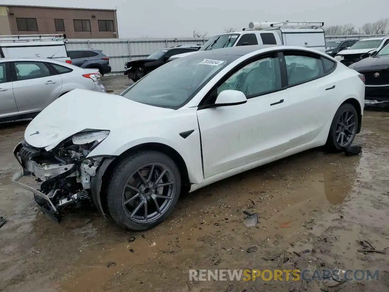 1 Photograph of a damaged car 5YJ3E1EA8MF057432 TESLA MODEL 3 2021