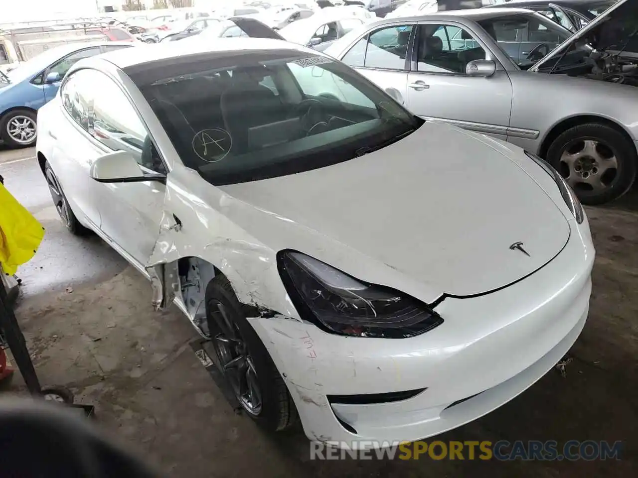 1 Фотография поврежденного автомобиля 5YJ3E1EA8MF070732 TESLA MODEL 3 2021