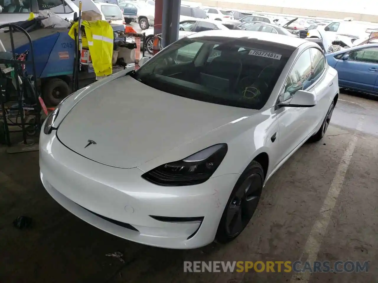 2 Фотография поврежденного автомобиля 5YJ3E1EA8MF070732 TESLA MODEL 3 2021