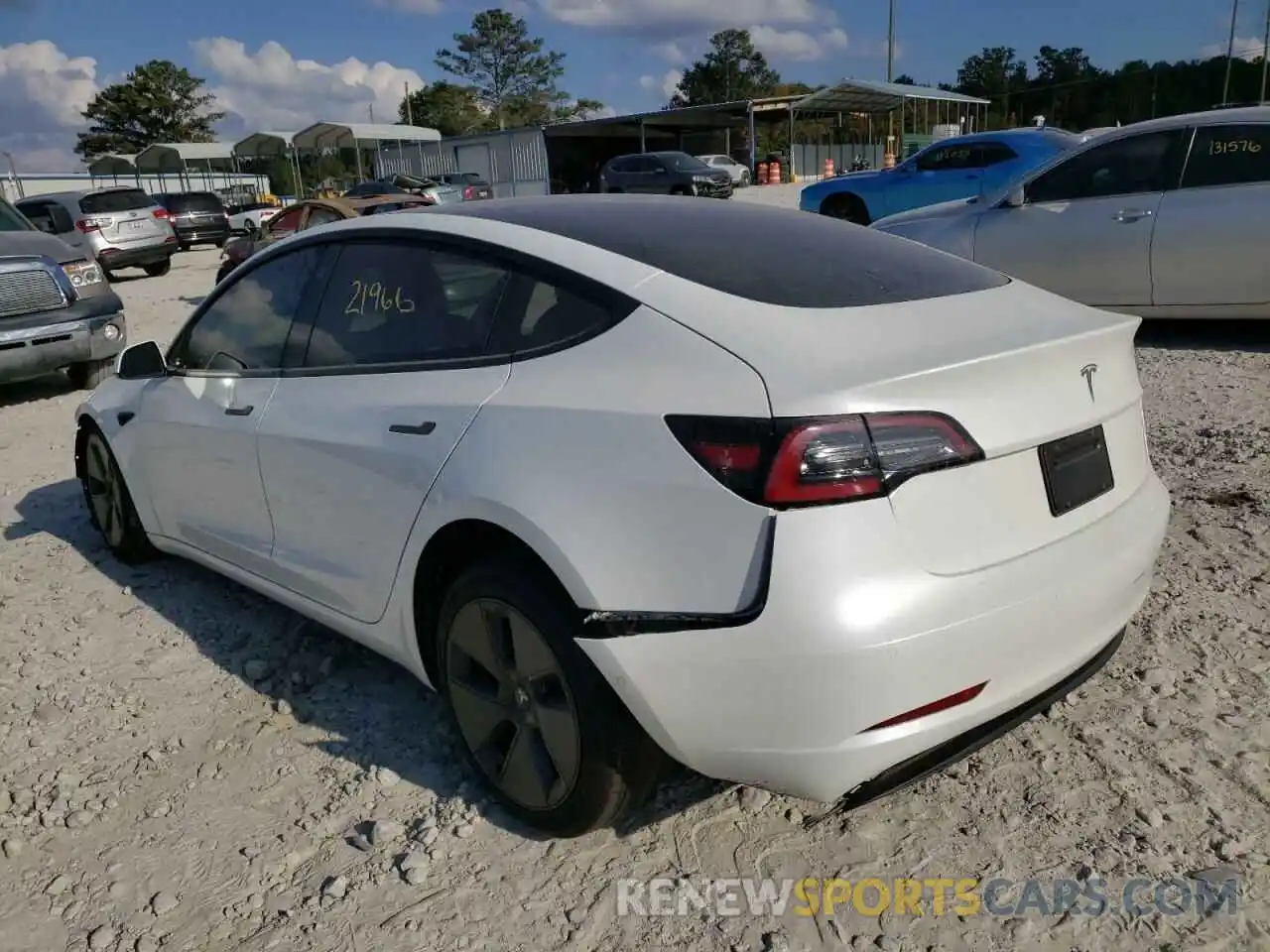 3 Photograph of a damaged car 5YJ3E1EA8MF075784 TESLA MODEL 3 2021