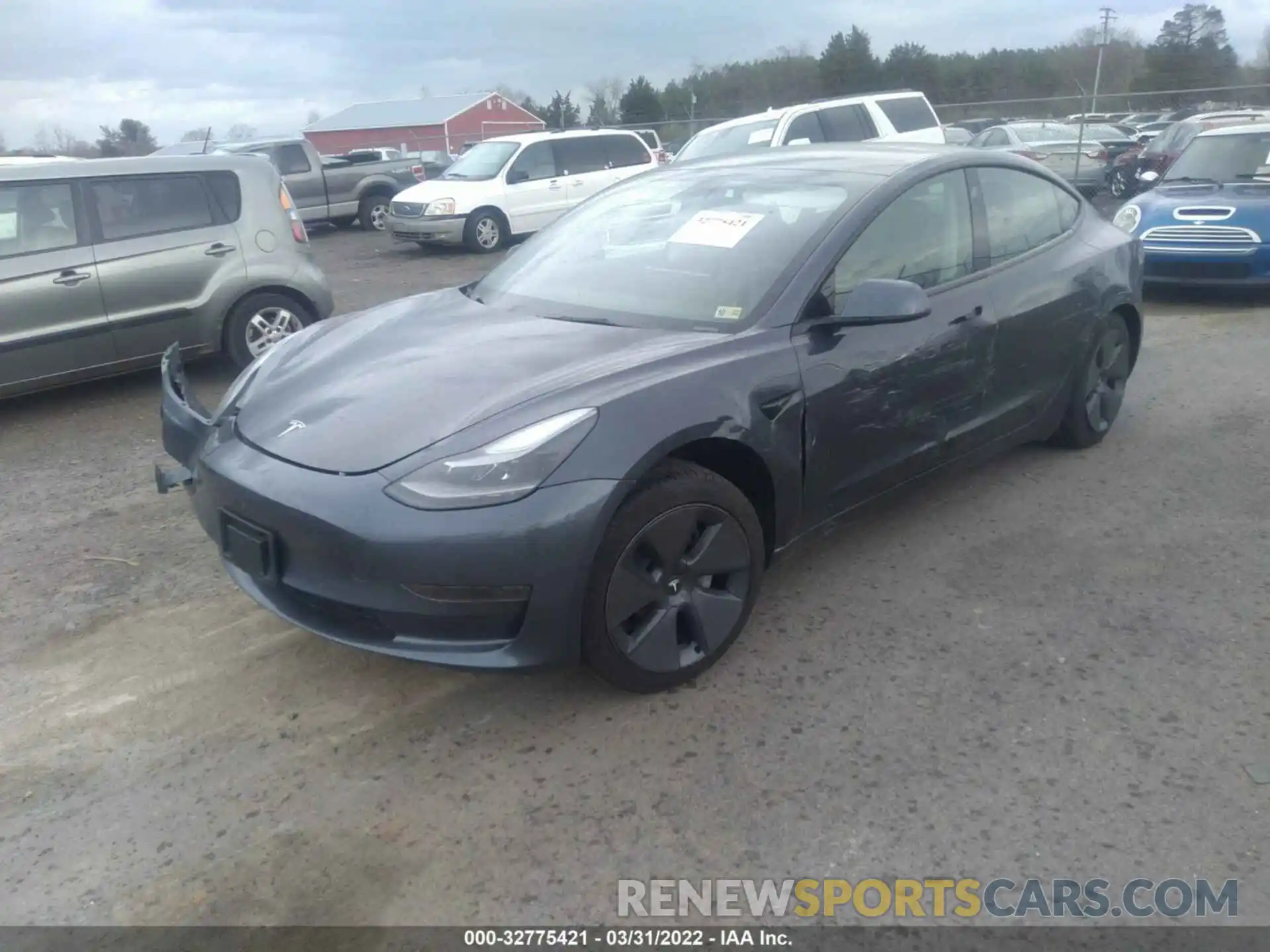 2 Фотография поврежденного автомобиля 5YJ3E1EA8MF084405 TESLA MODEL 3 2021