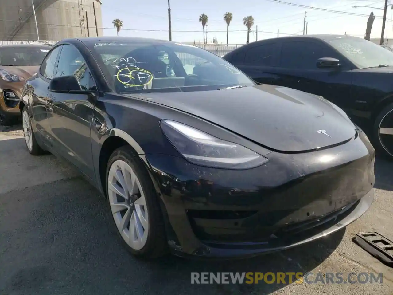 1 Фотография поврежденного автомобиля 5YJ3E1EA8MF085957 TESLA MODEL 3 2021