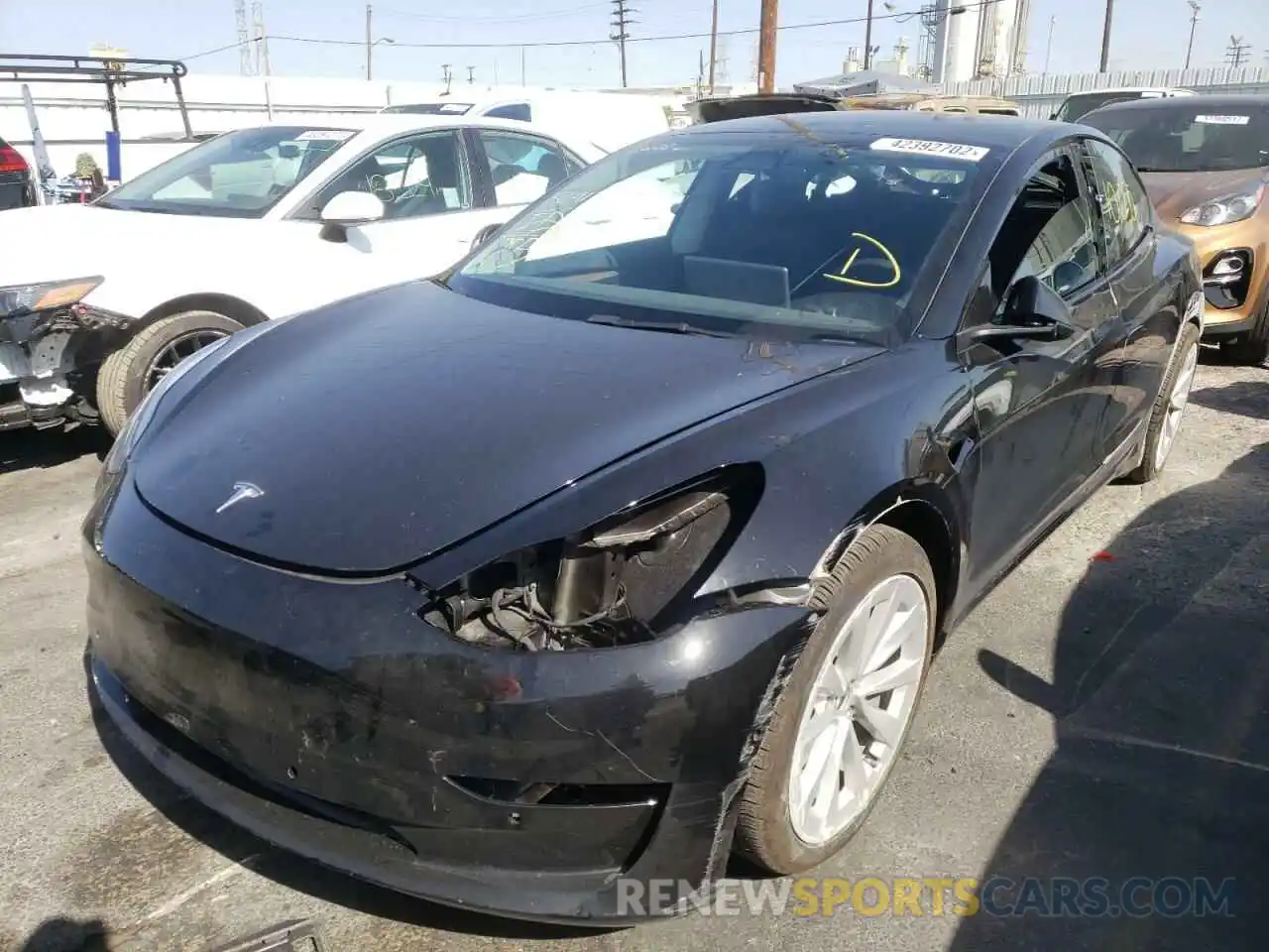 2 Фотография поврежденного автомобиля 5YJ3E1EA8MF085957 TESLA MODEL 3 2021