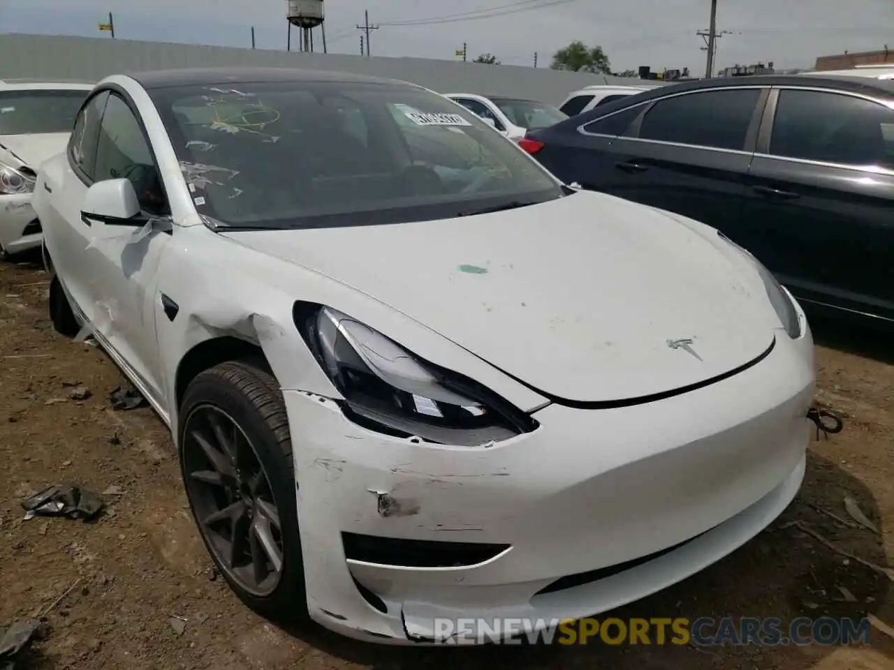 1 Photograph of a damaged car 5YJ3E1EA8MF087501 TESLA MODEL 3 2021