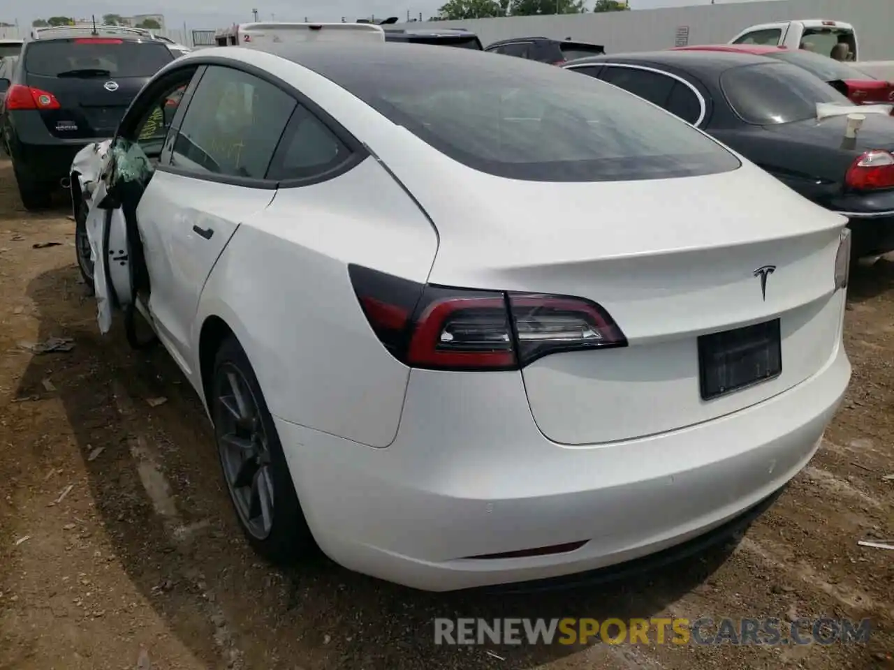 3 Photograph of a damaged car 5YJ3E1EA8MF087501 TESLA MODEL 3 2021