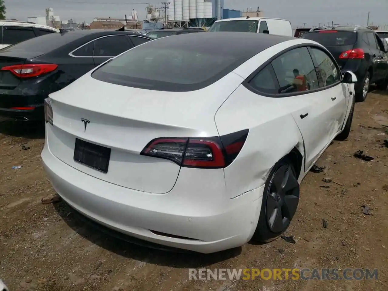 4 Фотография поврежденного автомобиля 5YJ3E1EA8MF087501 TESLA MODEL 3 2021