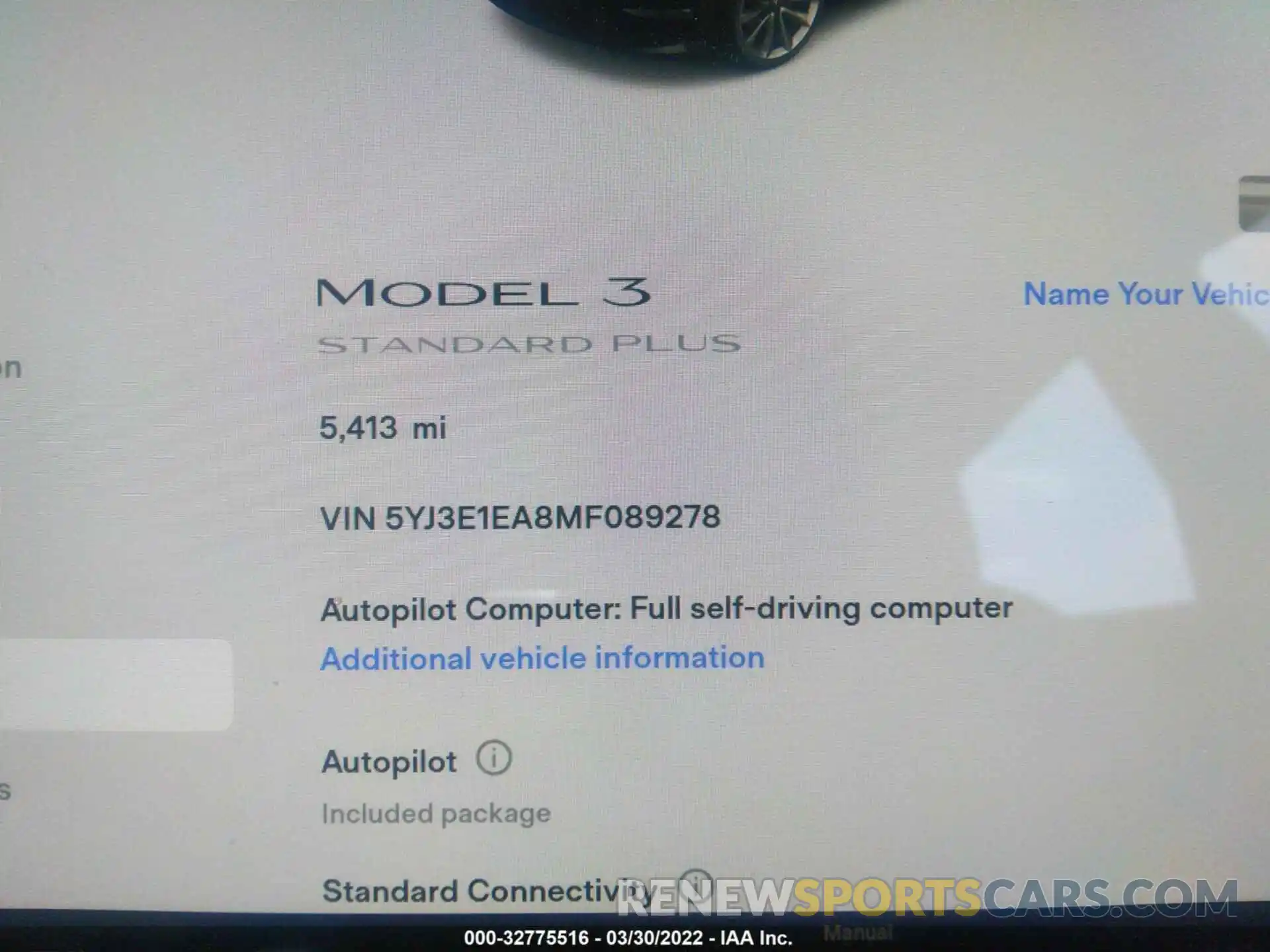 7 Фотография поврежденного автомобиля 5YJ3E1EA8MF089278 TESLA MODEL 3 2021