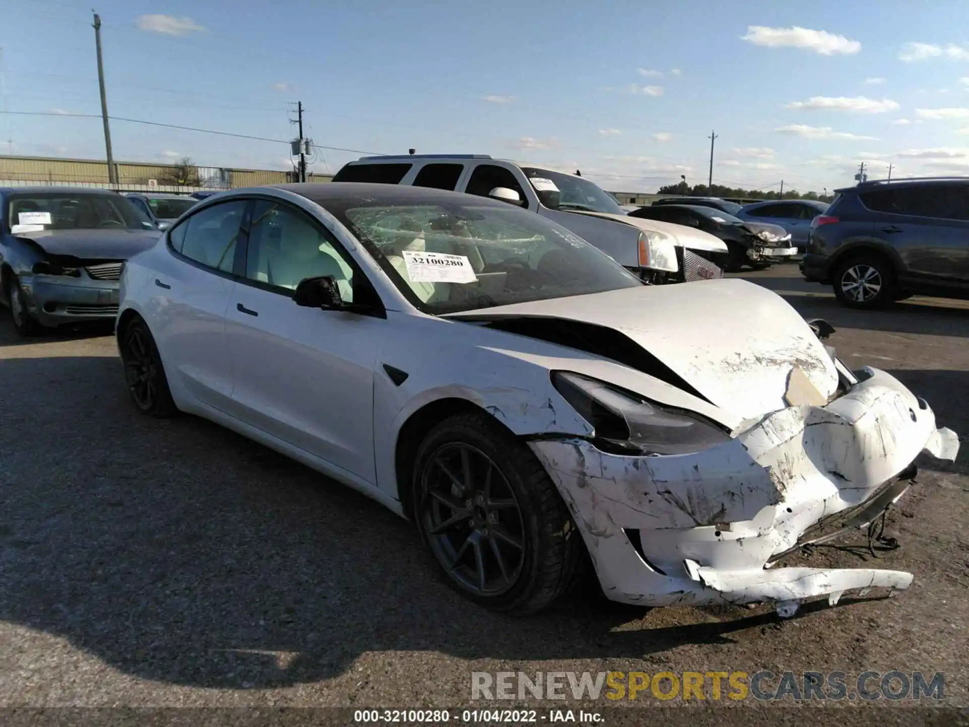 1 Photograph of a damaged car 5YJ3E1EA8MF092679 TESLA MODEL 3 2021