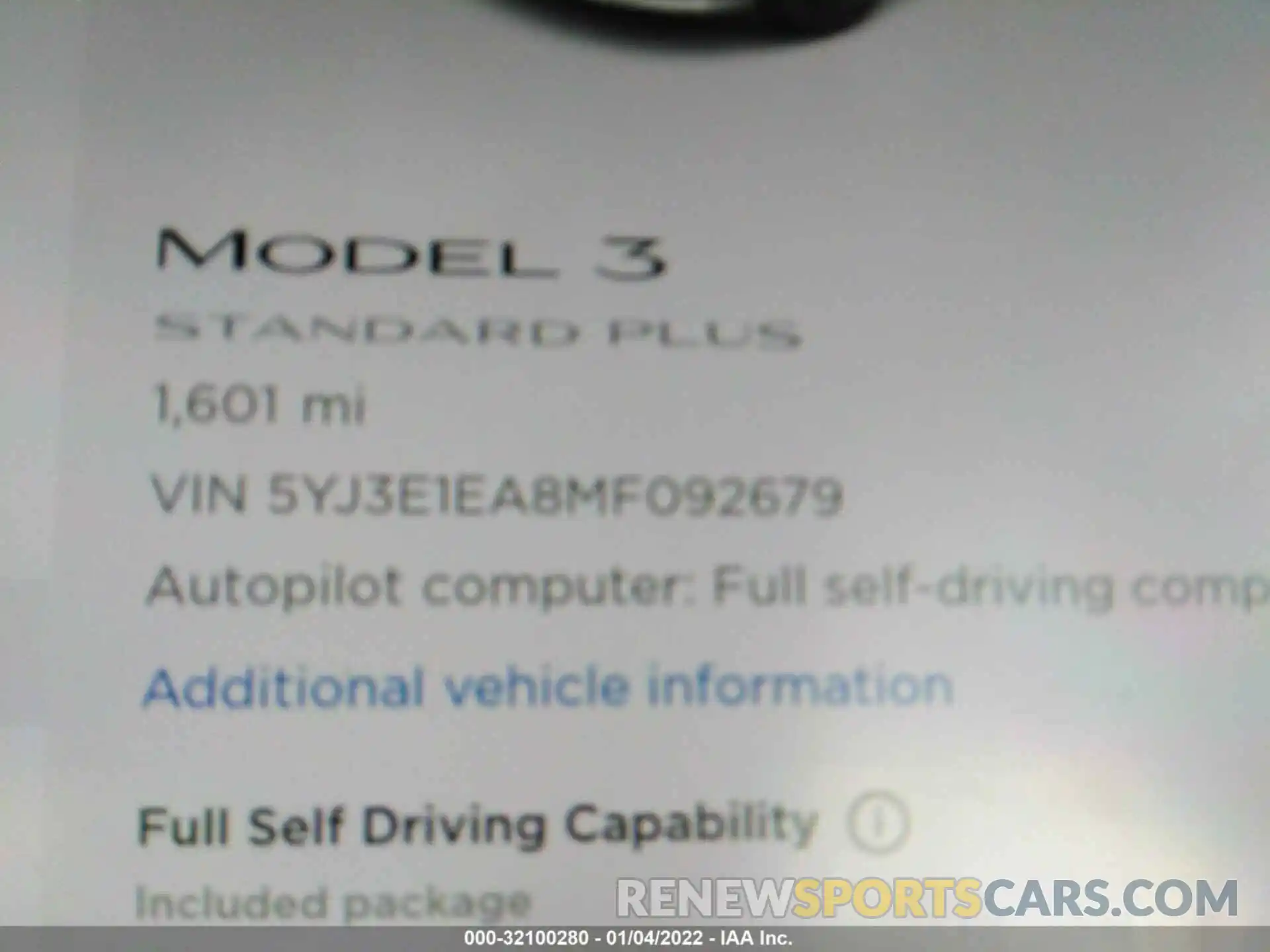 9 Photograph of a damaged car 5YJ3E1EA8MF092679 TESLA MODEL 3 2021