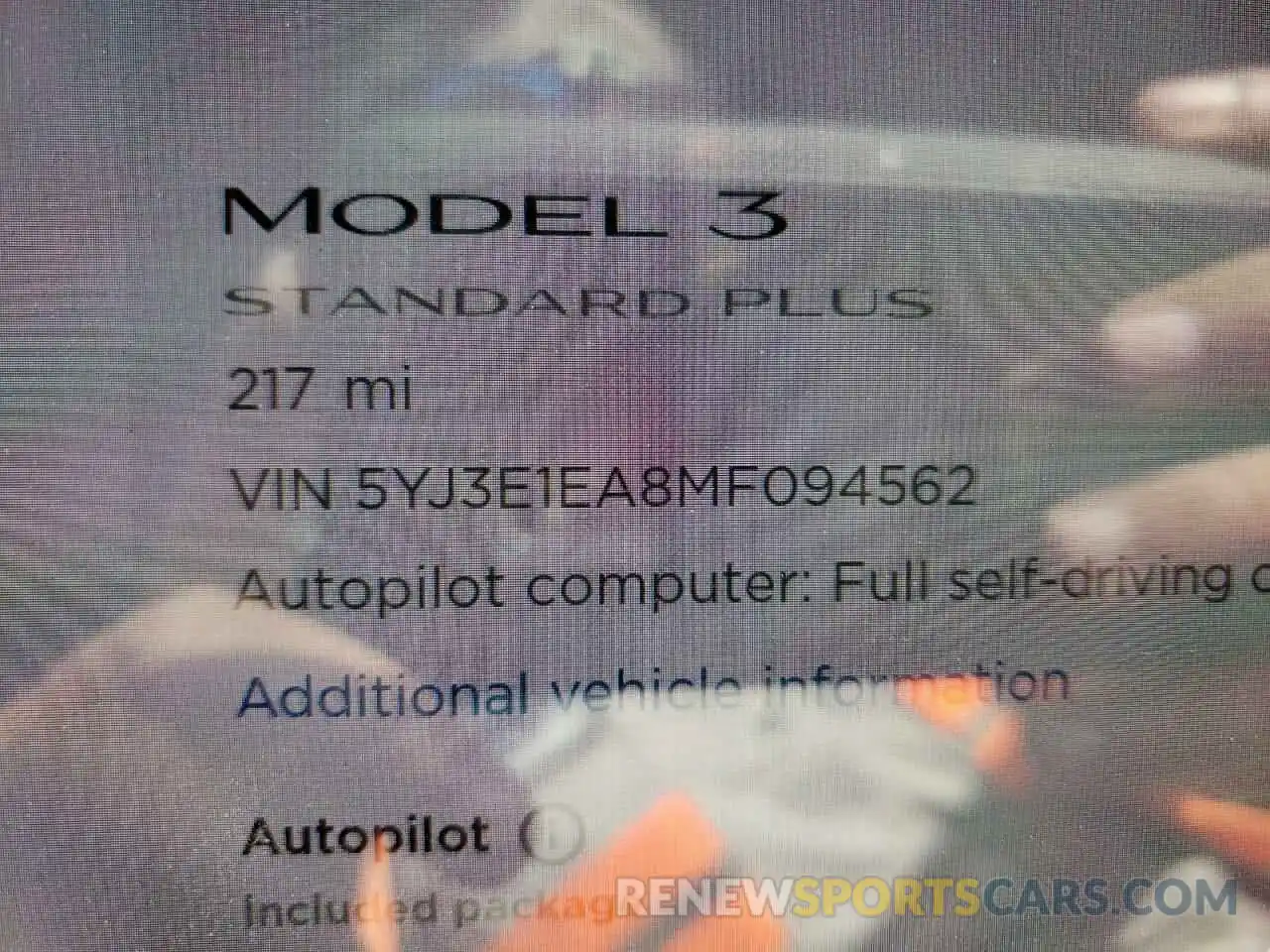 10 Photograph of a damaged car 5YJ3E1EA8MF094562 TESLA MODEL 3 2021