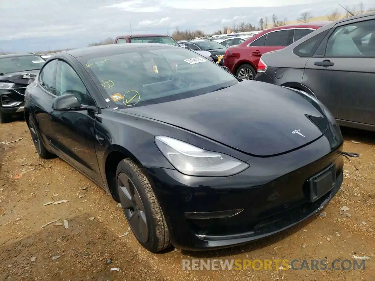 1 Фотография поврежденного автомобиля 5YJ3E1EA8MF095114 TESLA MODEL 3 2021