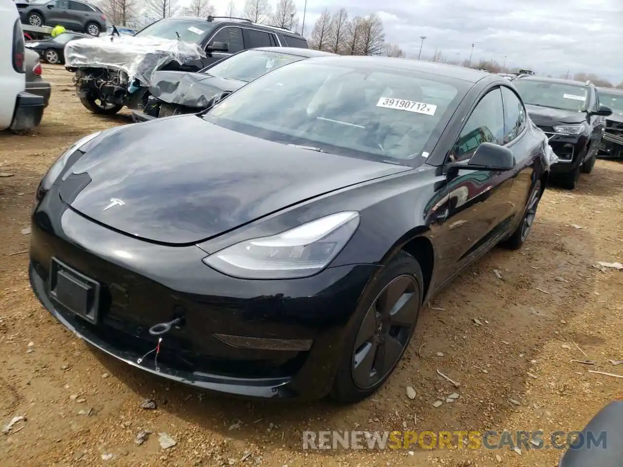 2 Photograph of a damaged car 5YJ3E1EA8MF095114 TESLA MODEL 3 2021