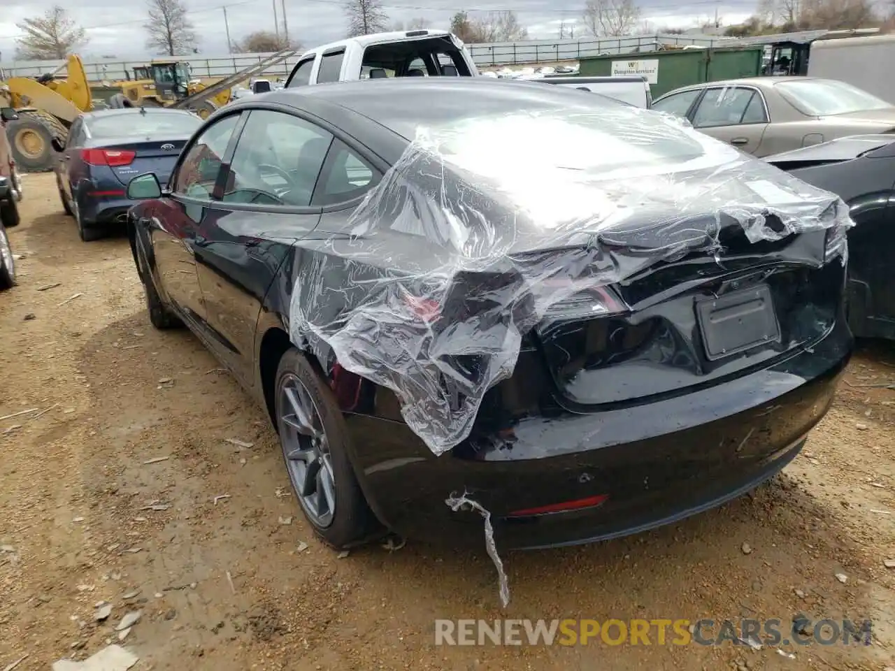 3 Photograph of a damaged car 5YJ3E1EA8MF095114 TESLA MODEL 3 2021