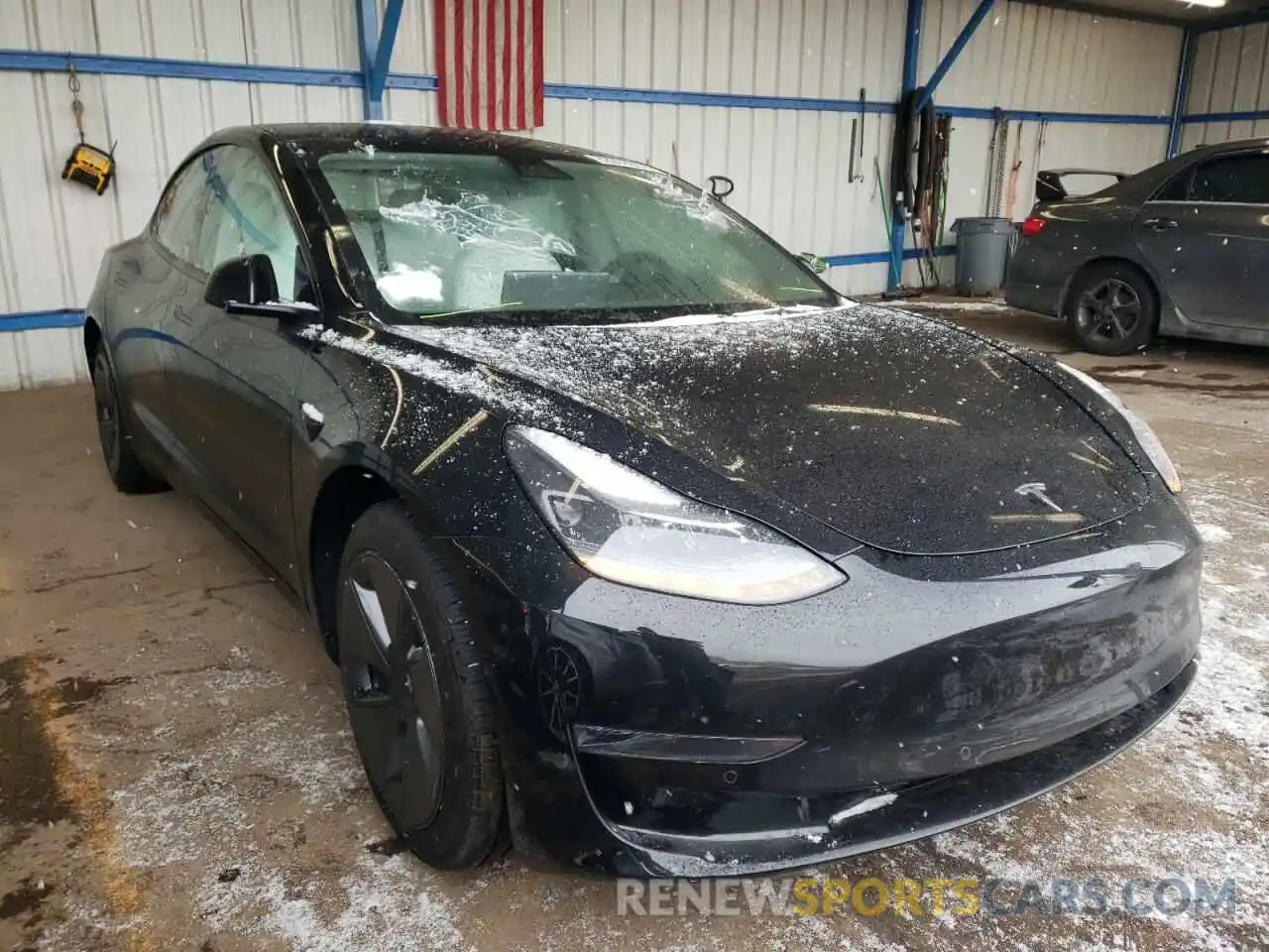 1 Photograph of a damaged car 5YJ3E1EA8MF100148 TESLA MODEL 3 2021