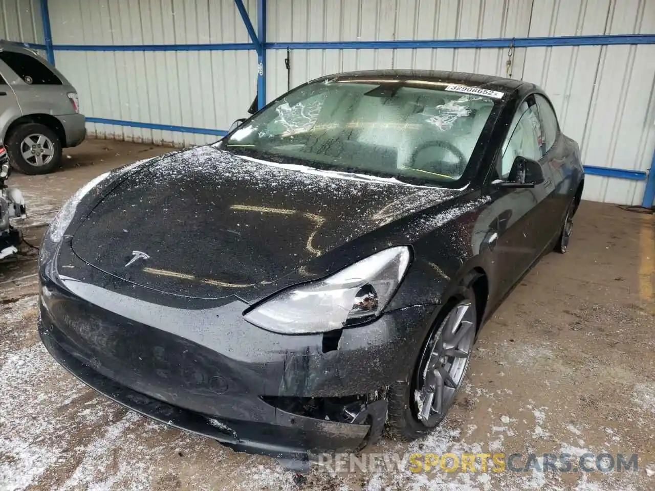 2 Photograph of a damaged car 5YJ3E1EA8MF100148 TESLA MODEL 3 2021