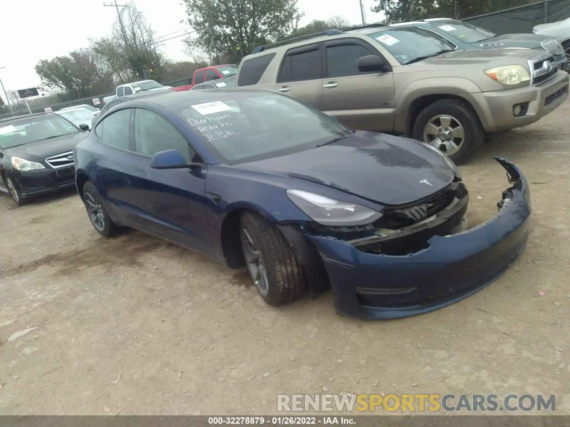 1 Photograph of a damaged car 5YJ3E1EA8MF100389 TESLA MODEL 3 2021