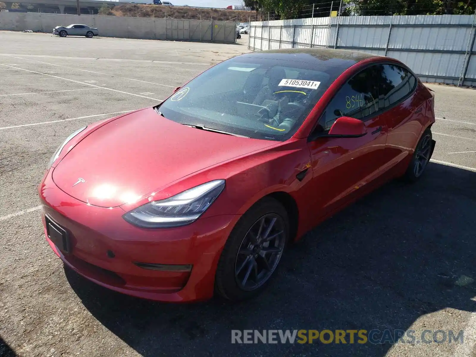 2 Photograph of a damaged car 5YJ3E1EA8MF843182 TESLA MODEL 3 2021