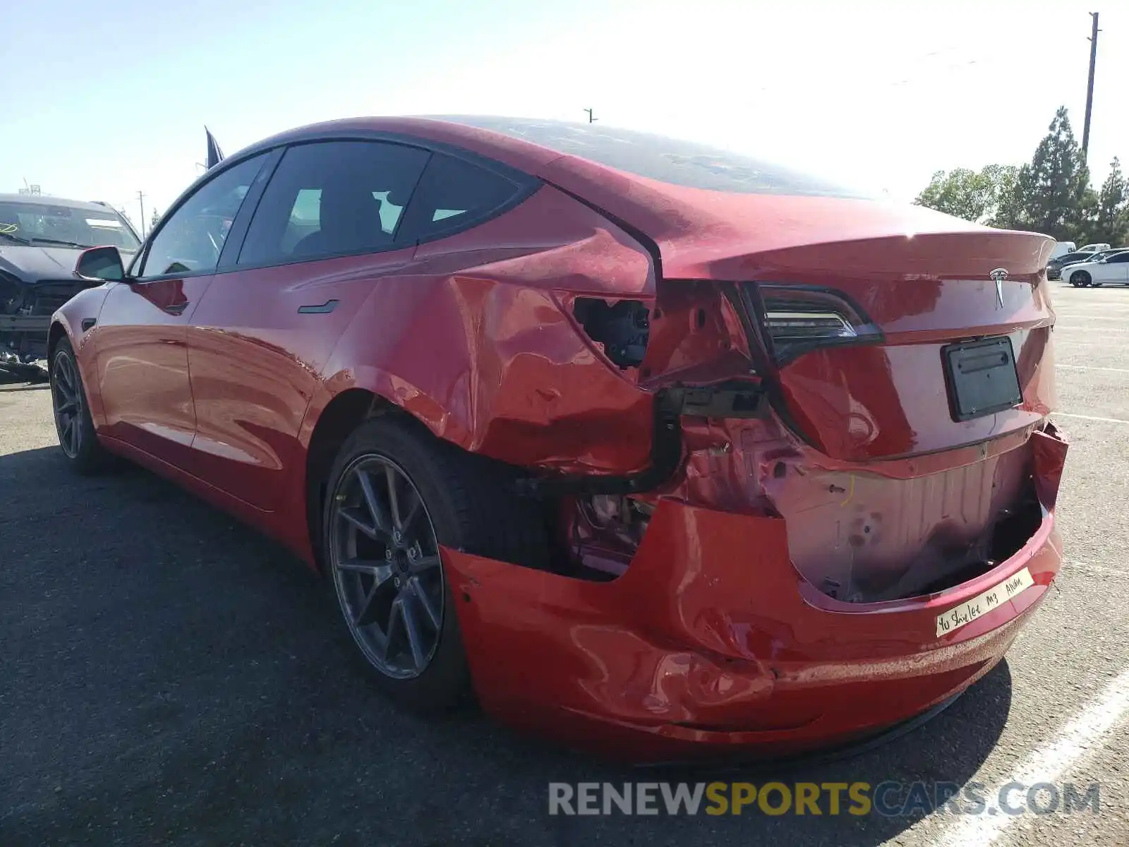 3 Photograph of a damaged car 5YJ3E1EA8MF843182 TESLA MODEL 3 2021