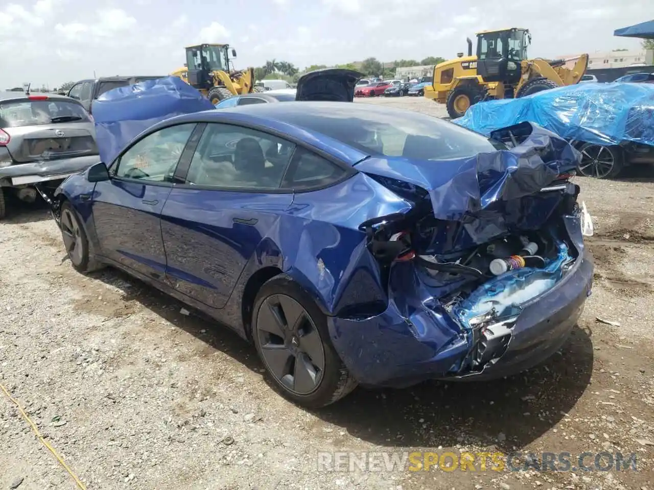 3 Photograph of a damaged car 5YJ3E1EA8MF848284 TESLA MODEL 3 2021