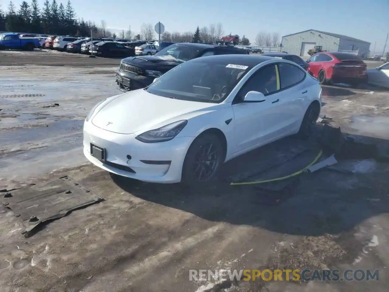 2 Photograph of a damaged car 5YJ3E1EA8MF848740 TESLA MODEL 3 2021